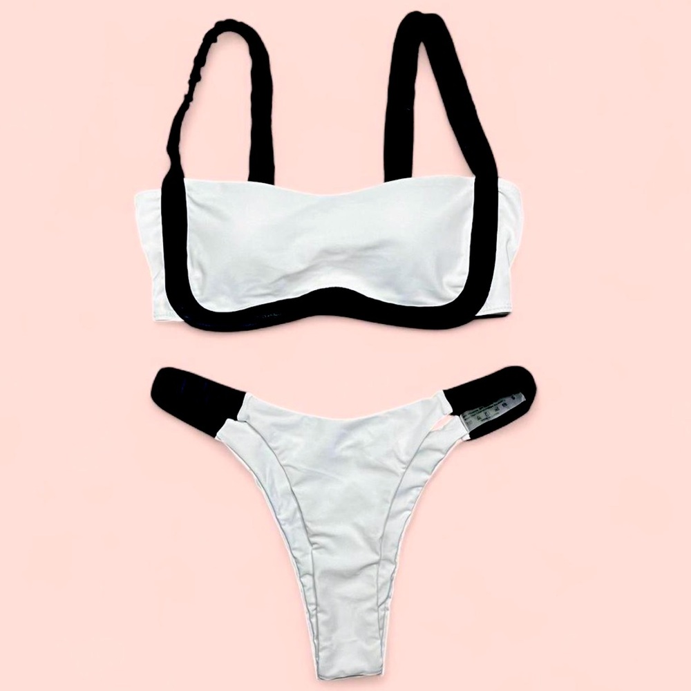 Chic Black & White Bikini Set